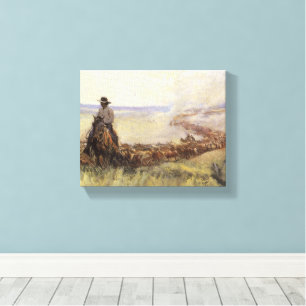 Toile Troupeau conduit dans le Wyoming par WHD Koerner