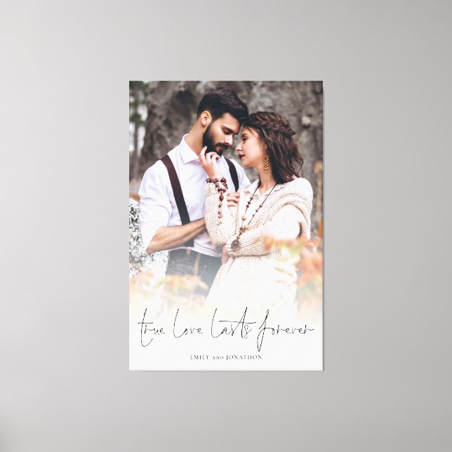 Toile True Love Lasts Forever Couple Photo Overlay (Recto)