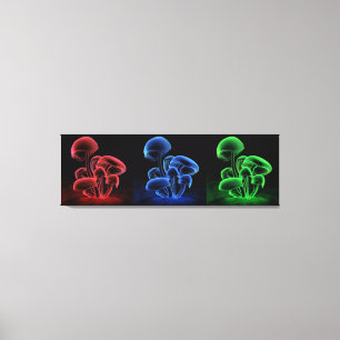 Toile Tryptyque de fluorescence