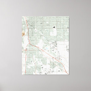 Toile Tucson Arizona Map (1992)
