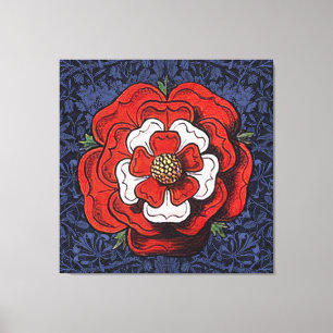 Toile Tudor Rose rouge et blanc