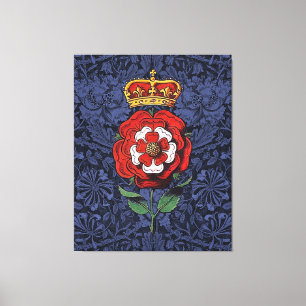 Toile Tudor Rose rouge et blanc