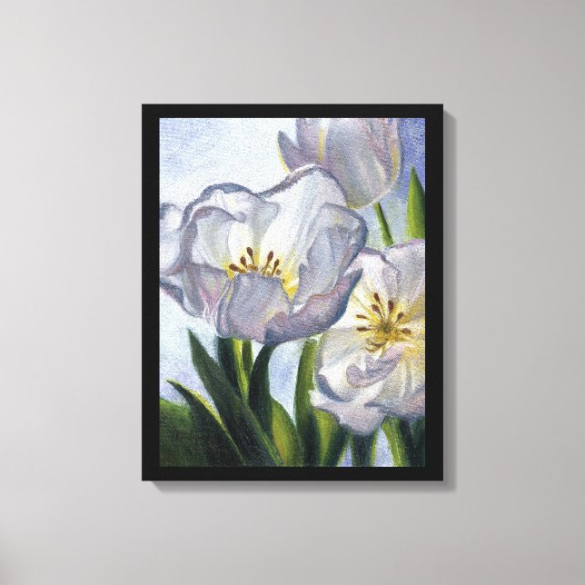 Toile "Tulipes blanches" (Recto)