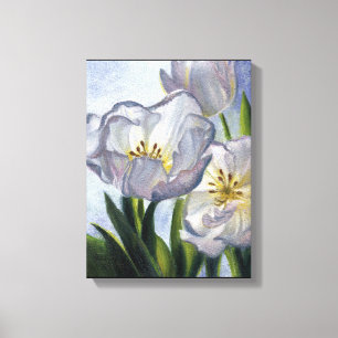 Toile "Tulipes blanches"