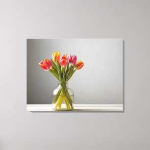 Toile Tulipes de printemps pour la Saint Valentin