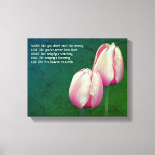 Toile Tulipes Travail Amour Danse Live Inspiration