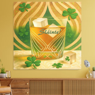 Toile Tumbler pour whiskey irlandais "Sláinte!"