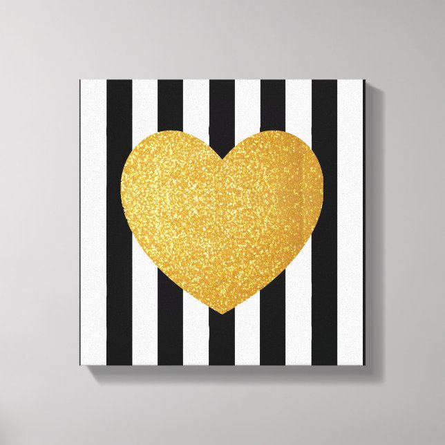 TOILE TUMBLR MUR ART OR PARTIES SCINTILLANT COEUR (Recto)