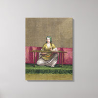 Turc Girl, broderie, 18ème siècle (gravine