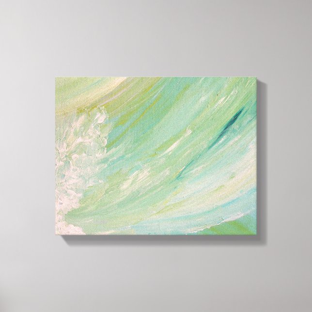 Toile Turquoise Cascade Imprimer (Recto)