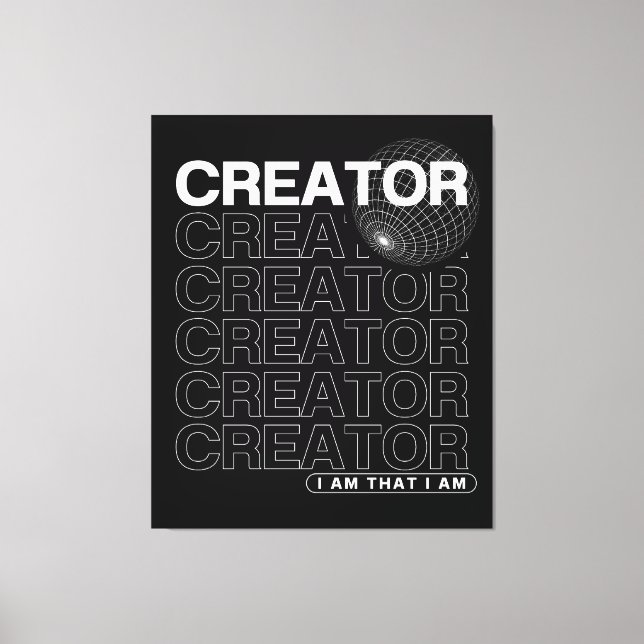 Toile Typographie d'affirmation du créateur (Recto)