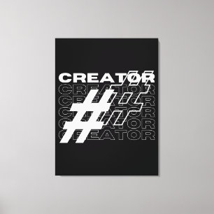 Toile Typographie de hashtag de créateur