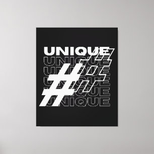 Toile Typographie de hashtag unique