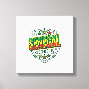 Toile Typographie de pays audacieux Football Sénégal 202