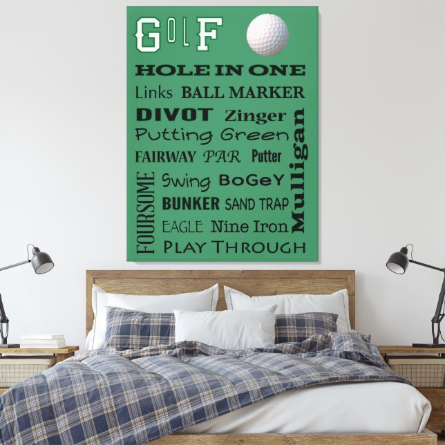 Toile typographie GOLF (Insitu(Chambre))