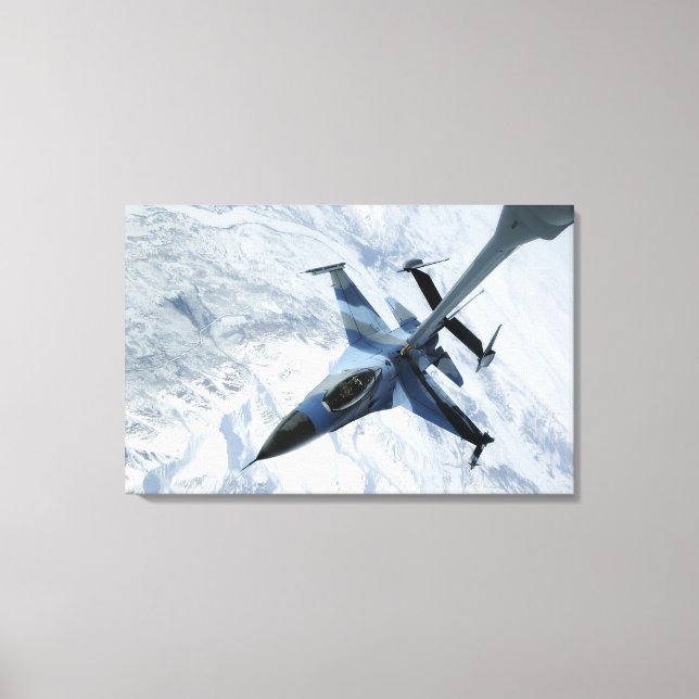 Toile Un agresseur F-16 est en position de contact (Recto)