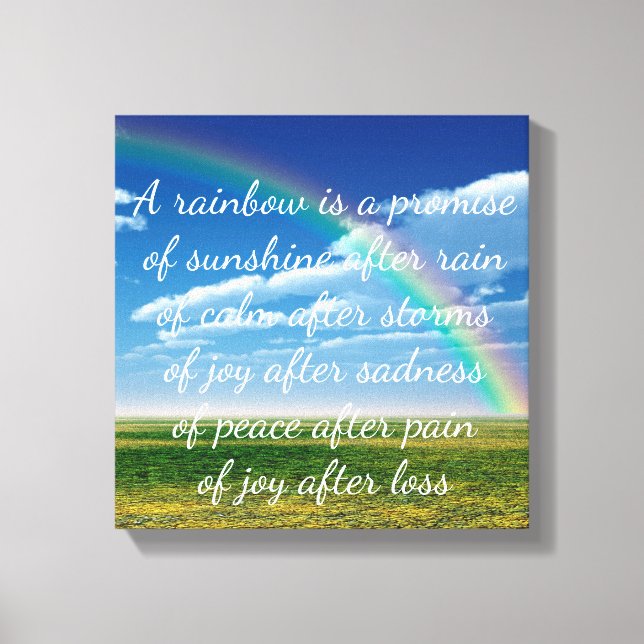 Toile Un arc en ciel est une promesse (Recto)