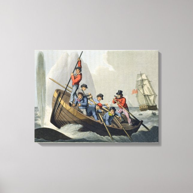 Toile Un bateau attaque une baleine, gravé par Matth (Recto)