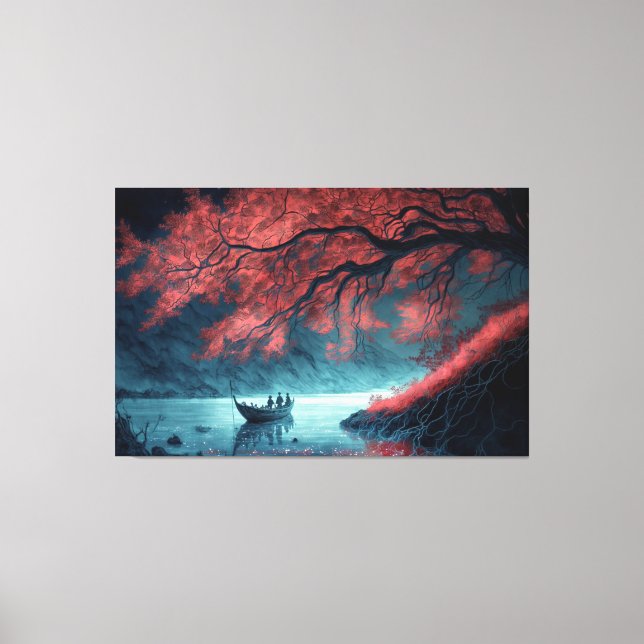 Toile Un bateau sur un plan d'eau (Recto)