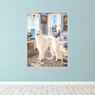 Toile Un Borzoï de Nantucket