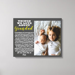 Toile Un cadeau photo grand-parent pour toutes les raiso