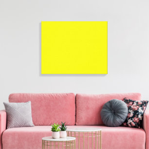 Toile Un carré jaune centré sur un fond blanc propre
