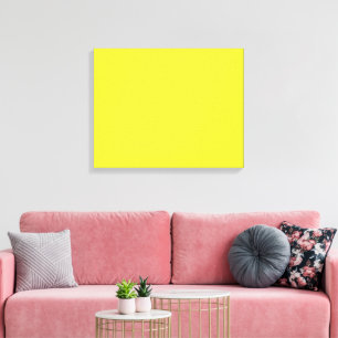 Toile Un carré jaune vif entouré d'un blanc immaculé