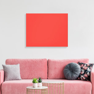 Toile Un carré rouge audacieux entouré d'un blanc éclata
