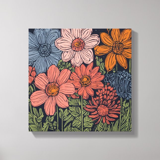 Toile Un champ de fleurs (Recto)
