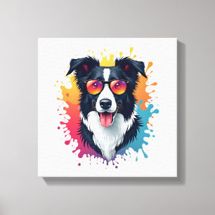 Toile Un chien mignon Border Collie [RB#10009]