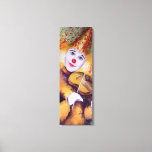 Toile Un clown doux jouant du violon