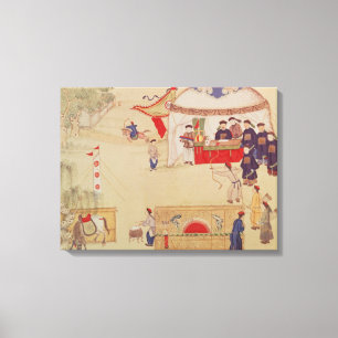 Toile Un concours de tir à l'arc, fin XVIIIe siècle