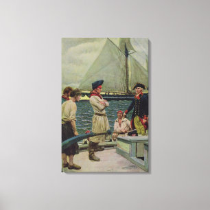 Toile Un corsaire américain prenant un prix britannique