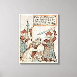 Toile Un dieu Tyr des norses perdant sa main au loup