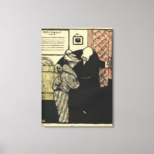 Toile Un digne homme conduit une jeune femme dans le