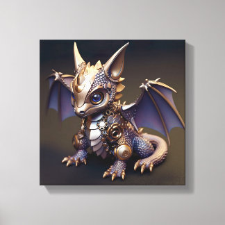 Toile Un Dragon Bébé En Métal Délicat