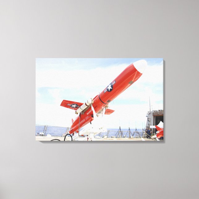 Toile Un drone BQM-74E Chukar prêt à être lancé (Recto)