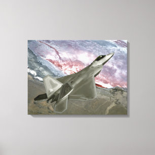 Toile Un F/A-22 Raptor pilote une mission de formation
