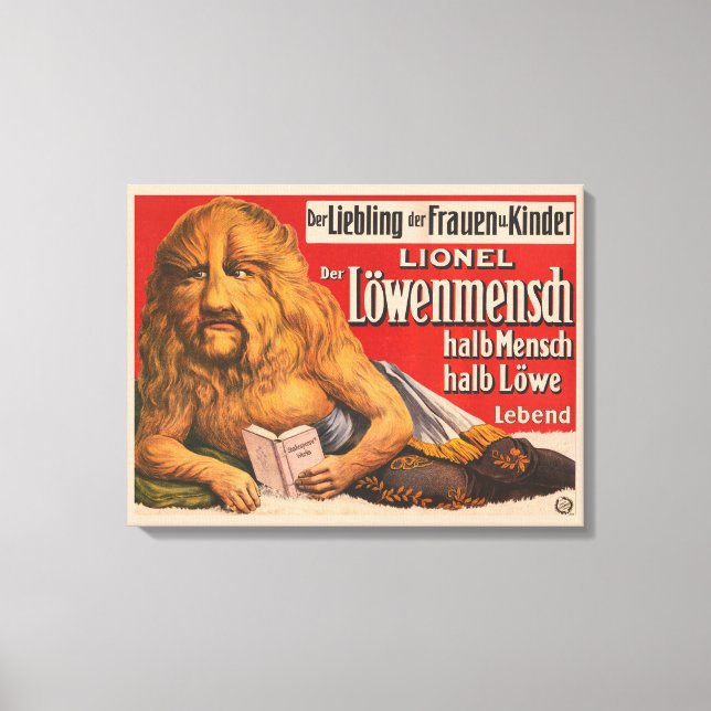 Toile Un Homme Avec Tête Lion Lecture Shakespeare, 1913. (Recto)