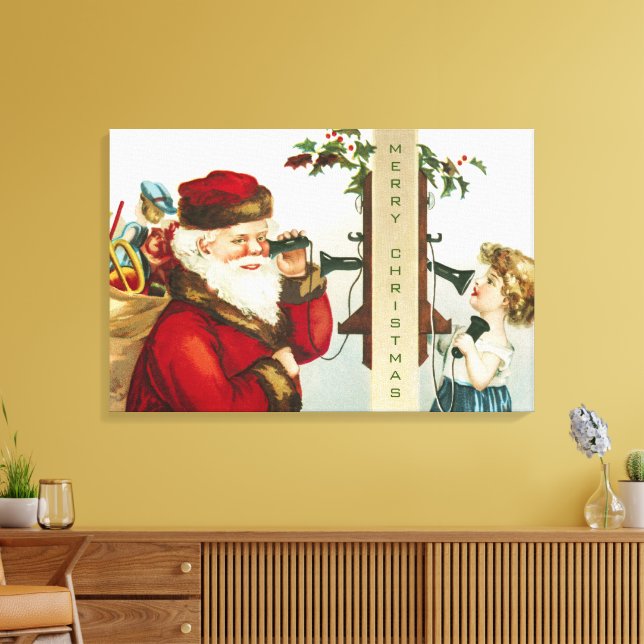 Toile Un joyeux Père Noël par Ellen Clapsaddle (Insitu(Salon))
