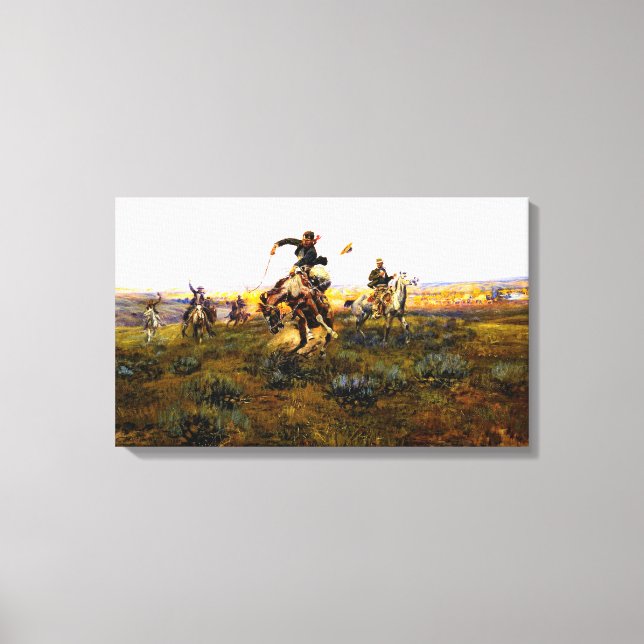 Toile Un mauvais par Charles M. Russell (Recto)