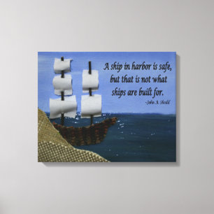 Toile Un navire dans le port