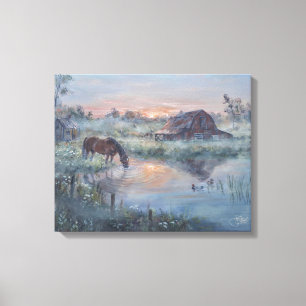 Toile Un nouveau jour - Peinture de cheval