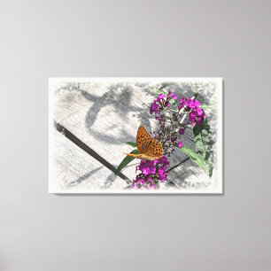 Toile Un papillon jaune