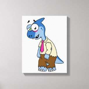 Toile Un Parasaurolophus Caricaturé En Zombie.