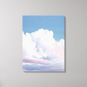 Toile Un paysage de nuages roses