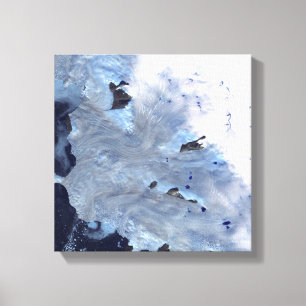 Toile Un petit champ de glaciers entoure la baie de Baff