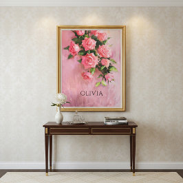 Toile Un rêve personnalisé dans les tons roses