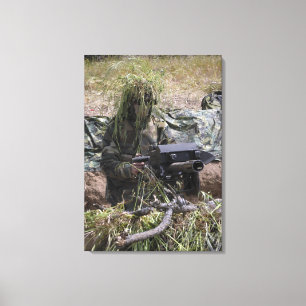 Toile Un soldat avec le lance-grenades MK-19