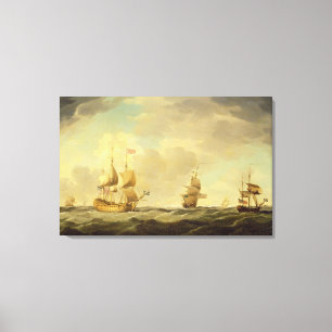 Toile Un vaisseau amiral anglais sous voile facile dans 